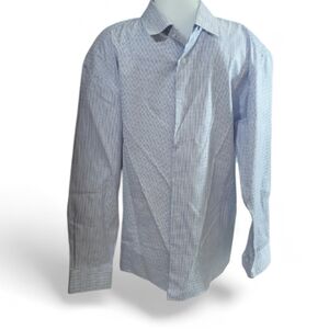 Black Brown 1826 Men’s Blue Button-Up Dress Shirt – Size 17